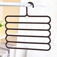 5 Layer Hanger Plastic Multipurpose Kitchen Towels Hanger, Space Saver Cabinet Hanger Multiple Clothe Hanger Tie Shawls Cabinet Organizer - WoodPoly.com
