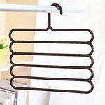 5 Layer Hanger Plastic Multipurpose Kitchen Towels Hanger, Space Saver Cabinet Hanger Multiple Clothe Hanger Tie Shawls Cabinet Organizer - WoodPoly.com