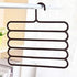 5 Layer Hanger Plastic Multipurpose Kitchen Towels Hanger, Space Saver Cabinet Hanger Multiple Clothe Hanger Tie Shawls Cabinet Organizer - WoodPoly.com