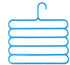 5 Layer Hanger Plastic Multipurpose Kitchen Towels Hanger, Space Saver Cabinet Hanger Multiple Clothe Hanger Tie Shawls Cabinet Organizer - WoodPoly.com