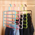 5 Layer Hanger Plastic Multipurpose Kitchen Towels Hanger, Space Saver Cabinet Hanger Multiple Clothe Hanger Tie Shawls Cabinet Organizer - WoodPoly.com