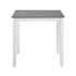5-Piece Pack Counter Height Set Weathered Gray and White Table and Fabric Upholstered 4 Chairs Casual Dining Furniture