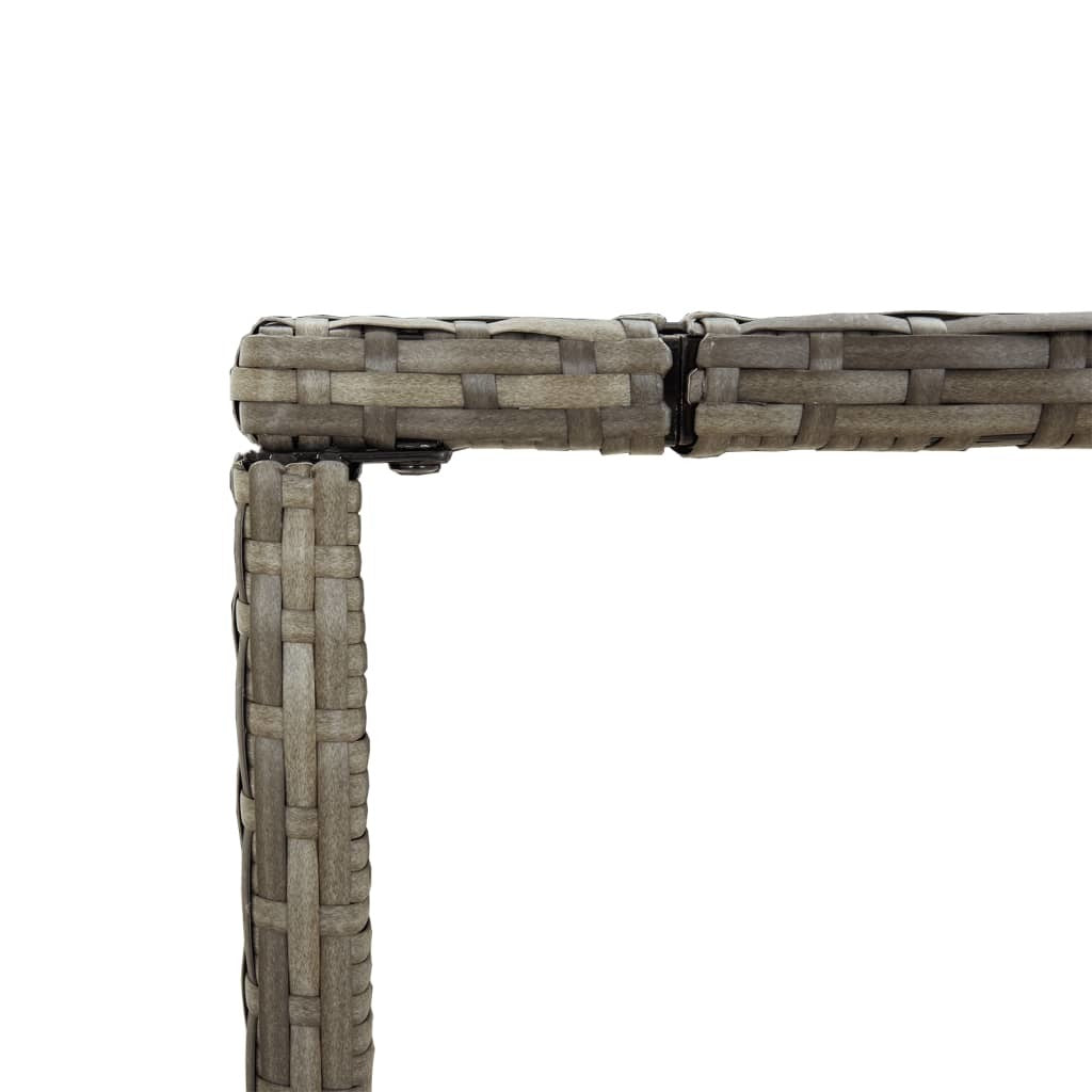 5 Piece Patio Bar Set with Cushions Gray Poly Rattan