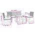 5 piece Patio Dining Set with Cushions Black PP Rattan