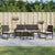 5 piece Patio Dining Set with Cushions Brown PP Rattan