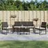 5 piece Patio Dining Set with Cushions Brown PP Rattan