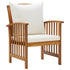 5 Piece Patio Lounge Set with Cushions Solid Acacia Wood - WoodPoly.com