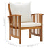 5 Piece Patio Lounge Set with Cushions Solid Acacia Wood - WoodPoly.com