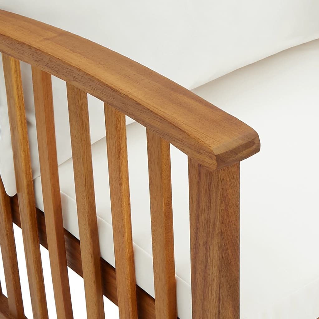 5 Piece Patio Lounge Set with Cushions Solid Acacia Wood - WoodPoly.com