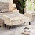 51.5" Bed Bench with Storage Beige Velvet
