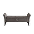 51.5" Bed Bench with Storage Grey Velvet