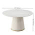 53 inch Round sintered stone carrara white dining table