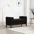 53.5"W Elegant Upholstered Bench, Ottoman with Wood Legs & Bolster Pillows for End of Bed, Bedroom, Living Room, Entryway ,Black