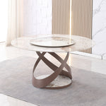 59.05"Modern Sintered stone dining table with 31.5" round turntable and metal exquisite pedestal