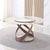 59.05"Modern Sintered stone dining table with 31.5" round turntable and metal exquisite pedestal