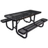 6 ft. Rectangular Outdoor Steel Picnic Table ,BLACK with umbrella pole