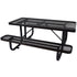 6 ft. Rectangular Outdoor Steel Picnic Table ,BLACK with umbrella pole