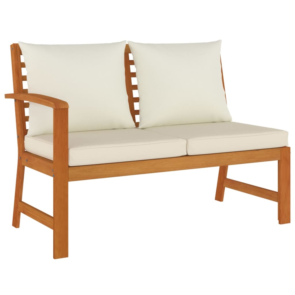 6 Piece Patio Dining Set with Cushions Solid Wood Acacia