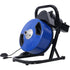 60FTx1/2Inch Drain Cleaner Machine Electric Drain Auger with 4 Cutter & Foot Switch Drain Cleaner Machine Sewer Snake Drill Drain Auger Cleaner for 1" to 4" Pipes