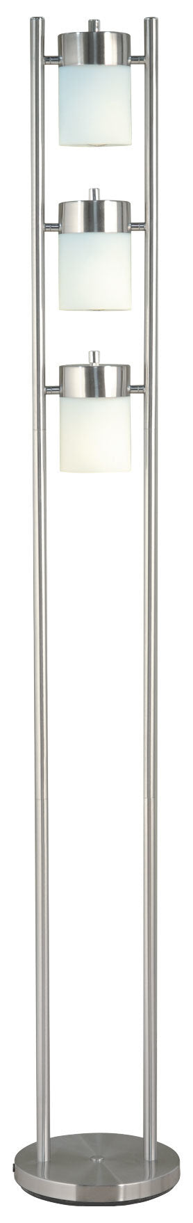 65"H 3-WHITE-HEAD WITH TWO WAY ADJUSTABLE FLOOR LAMP (1 PC/CTN/ 1.10 Cu Ft/12.32 G.W. lbs)