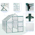 6X10FT Polycarbonate Greenhouse Raised Base and Anchor Aluminum Heavy Duty Walk-in Greenhouses for Outdoor Backyard in All Season