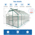 6x12 FT Polycarbonate Greenhouse Raised Base and Anchor Aluminum Heavy Duty Walk-in Greenhouses for Outdoor Backyard in All Season