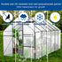 6x12 FT Polycarbonate Greenhouse Raised Base and Anchor Aluminum Heavy Duty Walk-in Greenhouses for Outdoor Backyard in All Season,Black