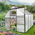 6x8 FT Polycarbonate Greenhouse Raised Base and Anchor Aluminum Heavy Duty Walk-in Greenhouses for Outdoor Backyard in All Season