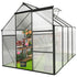 6x8 FT Polycarbonate Greenhouse Raised Base and Anchor Aluminum Heavy Duty Walk-in Greenhouses for Outdoor Backyard in All Season