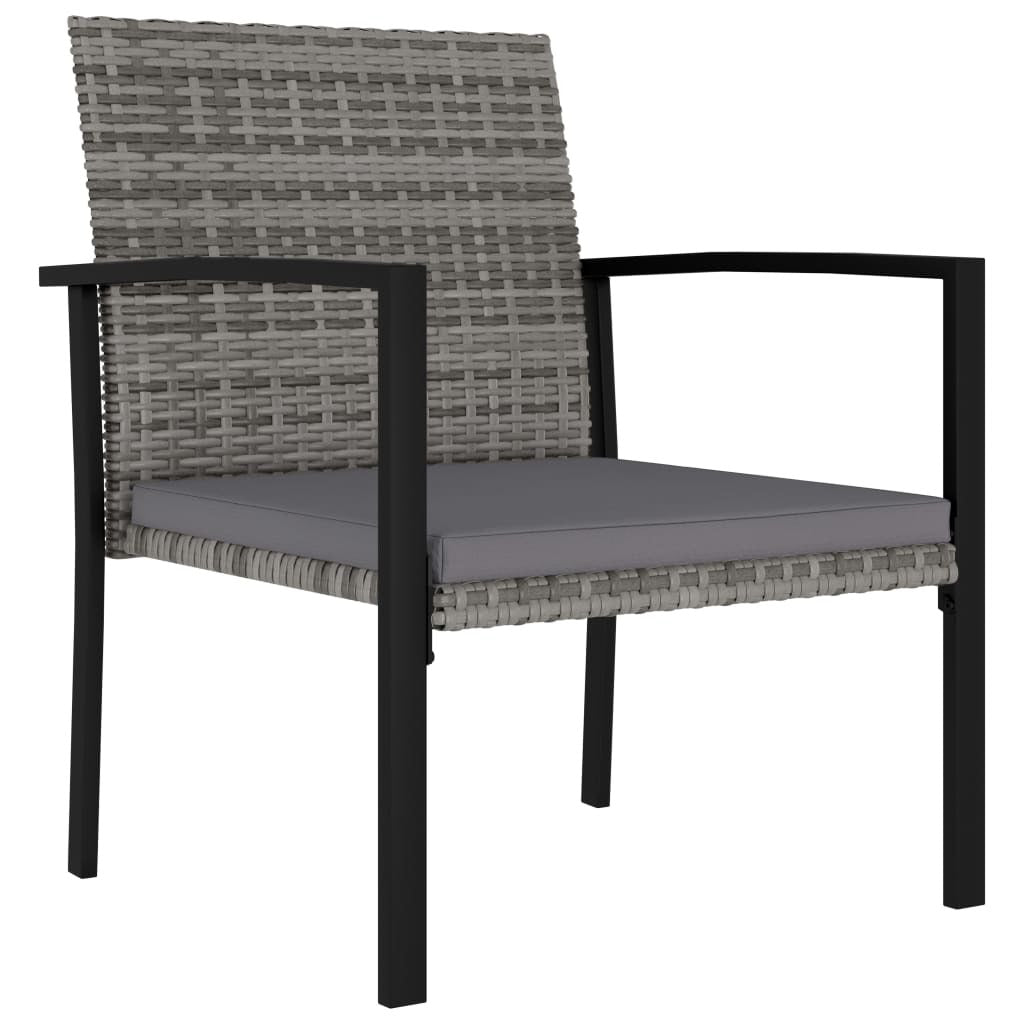 7 Piece Patio Dining Set Poly Rattan Gray - WoodPoly.com