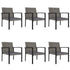 7 Piece Patio Dining Set Poly Rattan Gray - WoodPoly.com