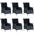 7 Piece Patio Dining Set with Cushions Poly Rattan Dark Gray - WoodPoly.com