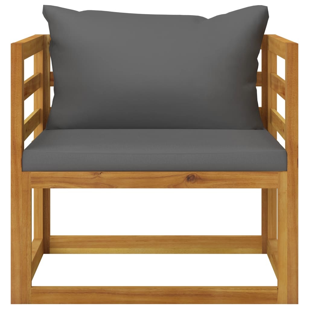 7 Piece Patio Lounge Set with Cushion Solid Acacia Wood - WoodPoly.com