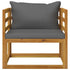7 Piece Patio Lounge Set with Cushion Solid Acacia Wood - WoodPoly.com