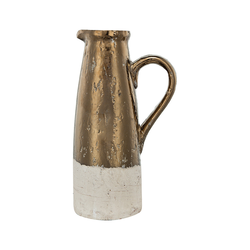 8.9" x 5.7" x 14.4" Candia Terracotta Pitcher, Sienna Brown