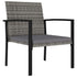 9 Piece Patio Dining Set Poly Rattan Gray - WoodPoly.com