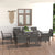 9 Piece Patio Dining Set Poly Rattan Gray - WoodPoly.com