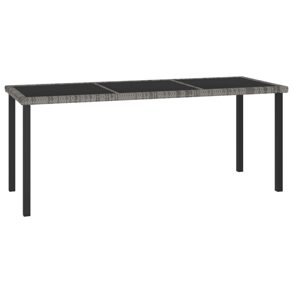 9 Piece Patio Dining Set Poly Rattan Gray - WoodPoly.com