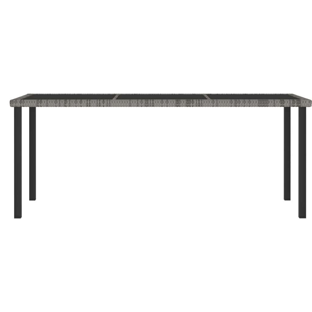 9 Piece Patio Dining Set Poly Rattan Gray - WoodPoly.com