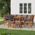 9 Piece Patio Dining Set with Cushions Solid Wood Acacia