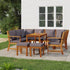 9 Piece Patio Dining Set with Cushions Solid Wood Acacia