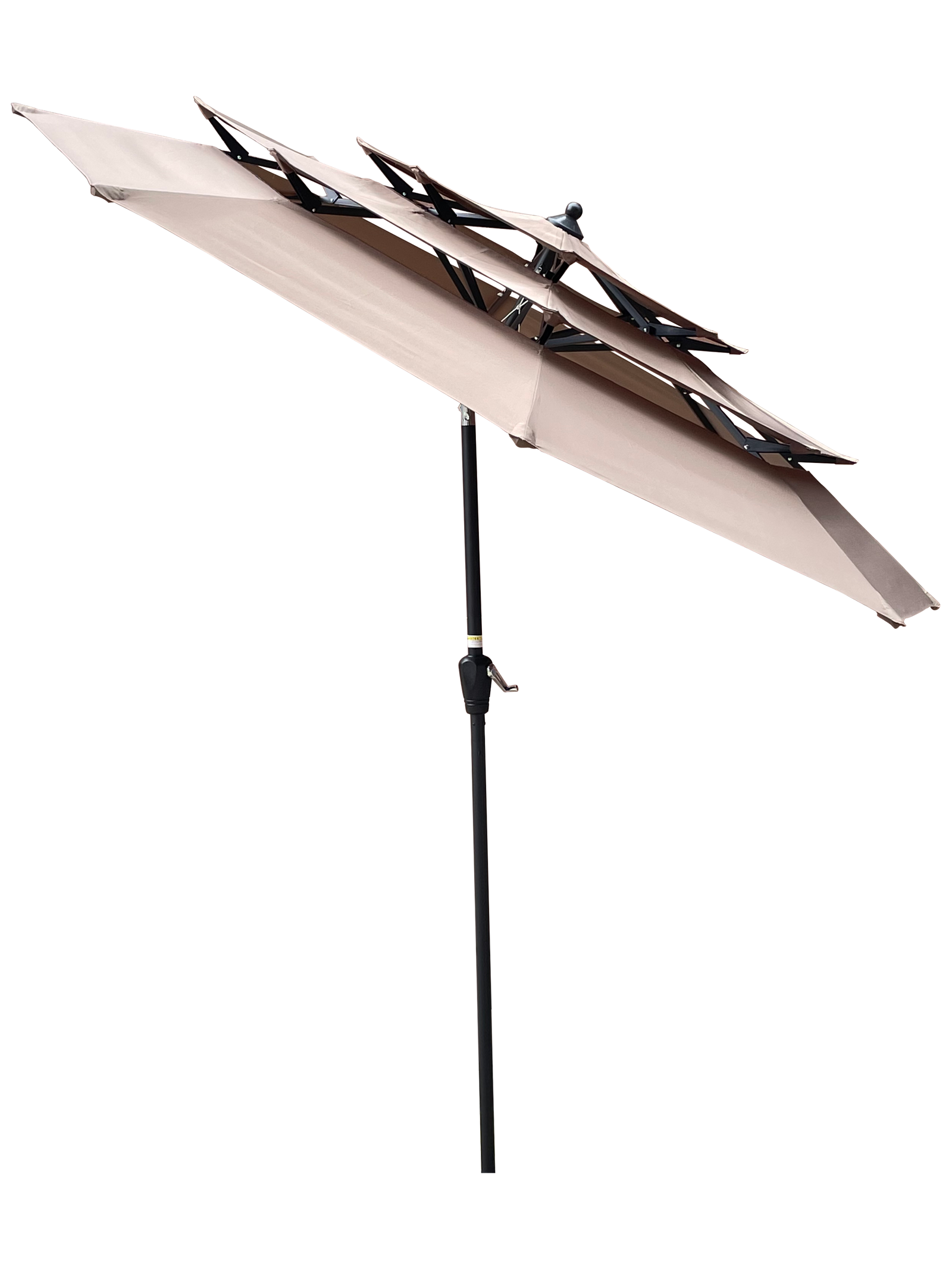 9Ft 3-Tiers Outdoor Patio Umbrella with Crank and tilt and Wind Vents for Garden Deck Backyard Pool Shade Outside Deck Swimming Pool