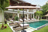 9Ft 3-Tiers Outdoor Patio Umbrella with Crank and tilt and Wind Vents for Garden Deck Backyard Pool Shade Outside Deck Swimming Pool