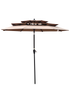 9Ft 3-Tiers Outdoor Patio Umbrella with Crank and tilt and Wind Vents for Garden Deck Backyard Pool Shade Outside Deck Swimming Pool
