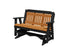 Glider Handmade by Amish Artisans in USA Poly Lumber wood Logan Series Porch Glider Heavy Duty Everlasting PolyTuf HDPE