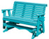 Amish Made Lancaster Series Poly Plastic Lumber Wood Glider Premium Colors Made in USA HDPE with No wood fibers Memorial Patio Porch Glider Rollback design 1000 lbs Limit+G4:G5