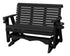 Amish Made Lancaster Series Poly Plastic Lumber Wood Glider Premium Colors Made in USA HDPE with No wood fibers Memorial Patio Porch Glider Rollback design 1000 lbs Limit+G4:G5