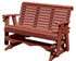 Amish Made Lancaster Series Poly Plastic Lumber Wood Glider Premium Colors Made in USA HDPE with No wood fibers Memorial Patio Porch Glider Rollback design 1000 lbs Limit+G4:G5