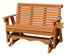Amish Made Lancaster Series Poly Plastic Lumber Wood Glider Premium Colors Made in USA HDPE with No wood fibers Memorial Patio Porch Glider Rollback design 1000 lbs Limit+G4:G5