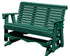 Amish Made Lancaster Series Poly Plastic Lumber Wood Glider Premium Colors Made in USA HDPE with No wood fibers Memorial Patio Porch Glider Rollback design 1000 lbs Limit+G4:G5
